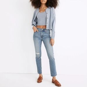 Madewell The Mid-Rise Perfect Vintage Jean in Ainsdale Wash: Knee-Rip Edition 26